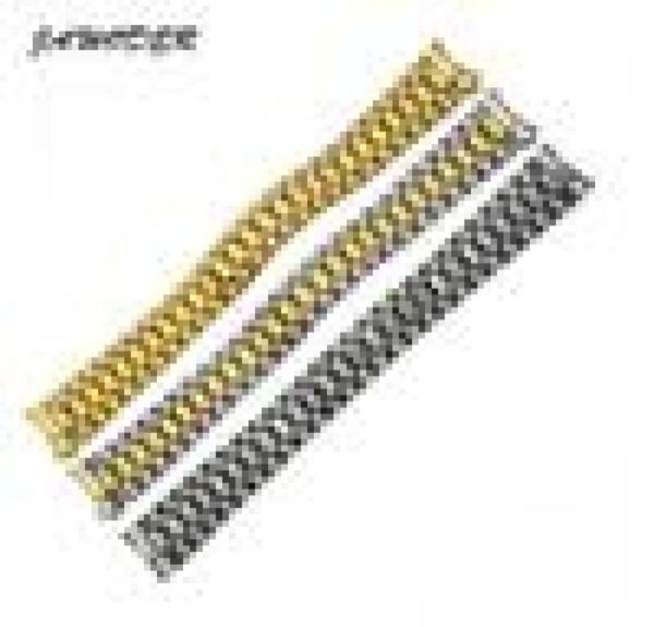 Jawoder Watch Band 13 мм 17 мм 20 -мм серебряной золотой полировок из нержавеющей стали + сборочные конец браслеты для часов для 1531761
