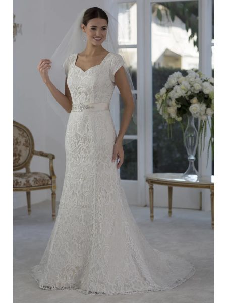 Abiti semplici chanpagne sirene in pizzo vintage sirene modeste abiti da sposa maniche tappe