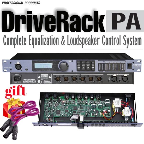 Converter Loudspeaker Management System 2 em 6 Out Driverack PA DSP Processador digital Sistema de som profissional DJ Equipador Equiptor