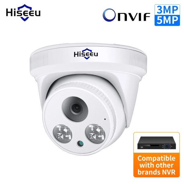 Камеры Hiseeu 5MP 3MP POE IP Security Superiallance Camera H.265+ CCTV Dome Onvif Audio Record обнаружение