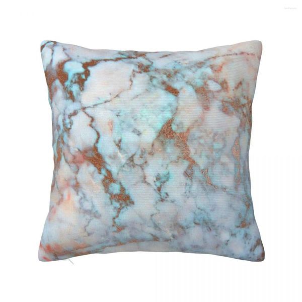 Kissen Kupfervenen auf hellblauem Faux Marmor Wurf Kissen Dekoration Home Cover für Sofa