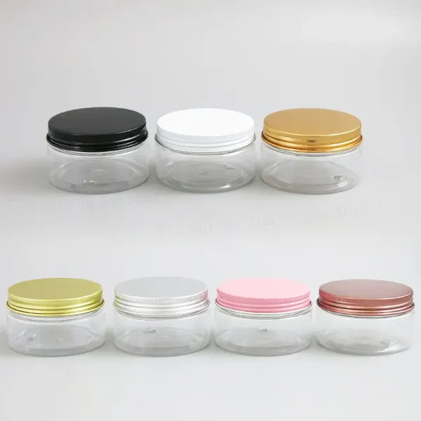 Garrafas de armazenamento 20 x 100g 100cc vazio transparente creme recipiente de jar