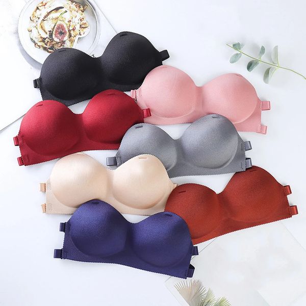 Donne sexy reggiseno senza spalline push up rera imbottiti biancheria intima femminile Braraletta invisibile senza cucitura senza cinturini Lingerie 240326