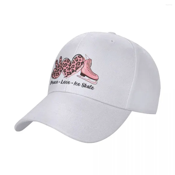 Ball Caps Peace Love Skate Skating Figure per Women Cap Baseball Bobble Cappello da uomo di lusso