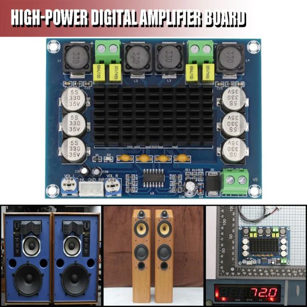 Усилитель 1PC 120*2W TPA31166D2 Audio усилитель Board XHM543 High Power Digital Diy Power Power для компьютерных динамиков видео