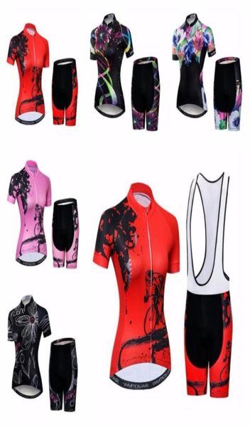 2020 Jersey de bicicleta set mulheres Cicling Jersey Bib Shorts Girls Mountain MTB Bicycle Suits Maillot Ropa Ciclismo Tops Bottom Ladies1472029