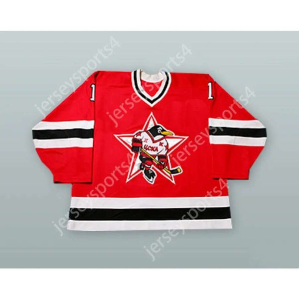 GDSIR Custom Vitali Yeremeyev 1 Penguins russi Red Hockey Jersey Nuovo Top E-M-L-XL-XXL-3XL-4xl-5xl-6xl