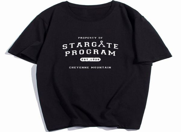 Mens Stargate T Roomts Property of Stargate Программа Tshirt Graphic Tee Shirt Man Summer Offize Awesome Tshirt3247199