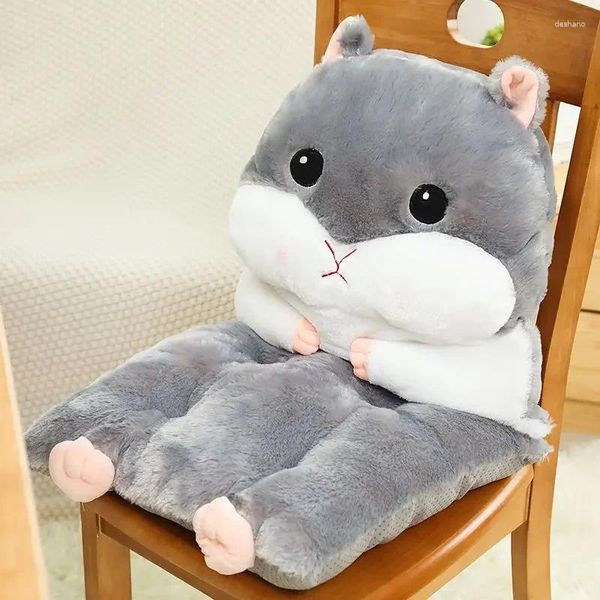 Travesseiro fofo hamster mais quente para dormir, cadeira de estudante cadeira de aluno de inverno espessado backrest