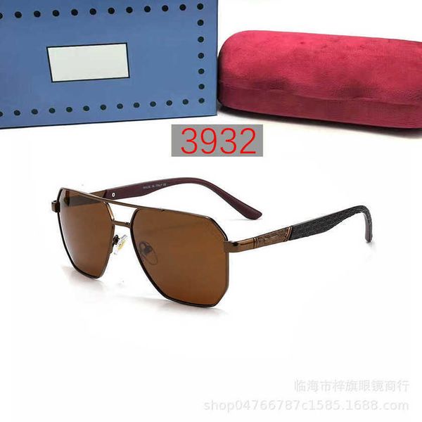 Роскошные дизайнерские солнцезащитные очки Новые модные поляризованные для мужчин и женщин Red Street Street Sunglasses 3932 Туристическое вождение
