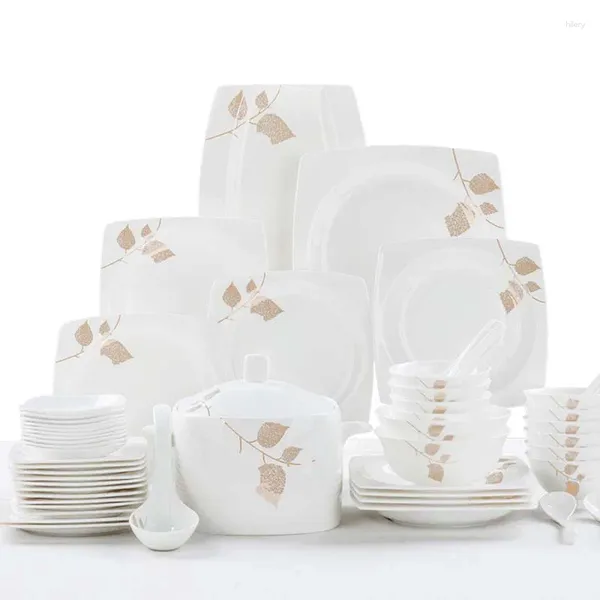 Piatti 56 pezzi Jingdezhen Ceramic Stovesphare Set da cucina Tavolo da cucina Piatto e piatti di piatti