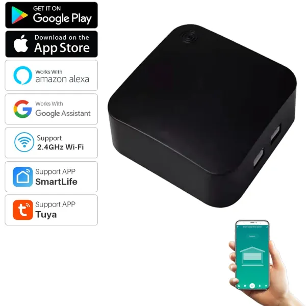 Controle controlador de abridor de portas universais de garagem tuya wifi smart gate controle remoto para garagem trabalha com smartlife Alexa Google Home