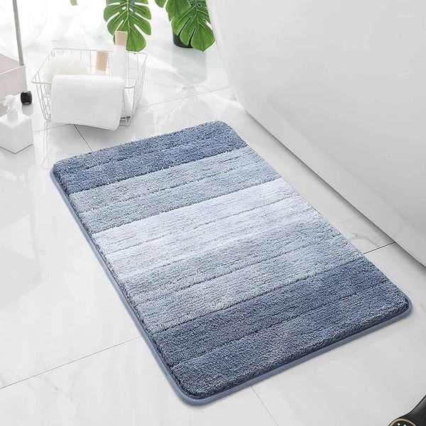 Teppiche JFBL Mikrofaser -Badezimmer Teppiche Dusche Anti Slip extra weiche starke absorbierende trockenmaschinenwaschbare Teppiche