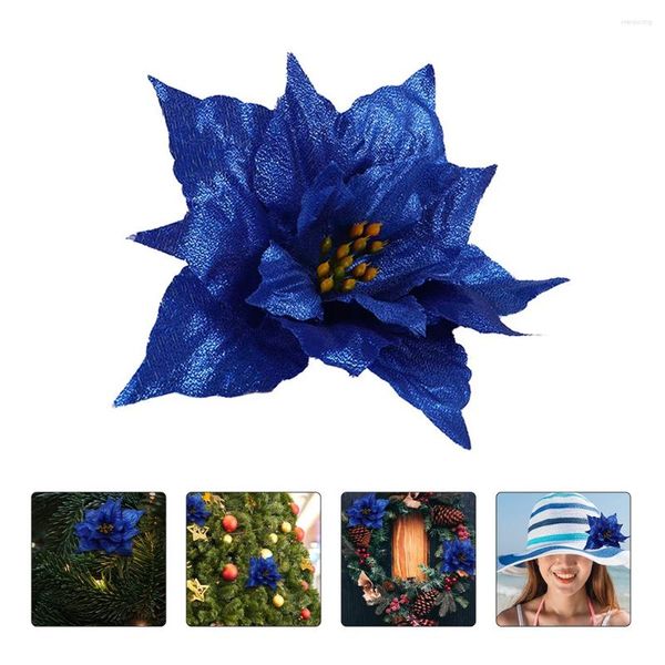 Dekorative Blumen 10 PCs Künstliche Raumdekoration Geschenkartikel mit Weihnachtsbaum