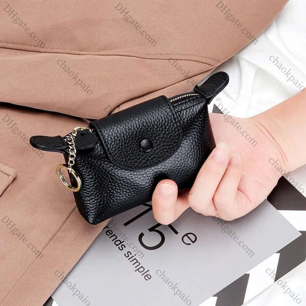 2024 Mini Meni Mulheres Vaca Vaca Zipper Moeda Pequena Chave Feminina Bolsa Gold Gold Shape Card Card Saco de Dinheiro Chic