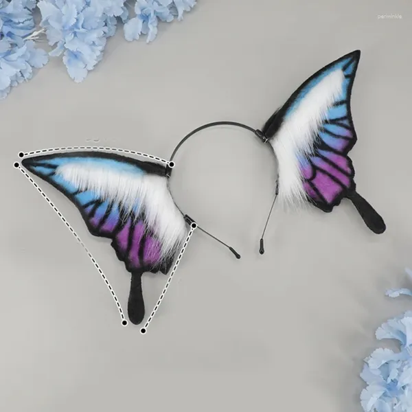 Parti Malzemeleri Cosplay Animes Butterfly Head Band kulak saç bandı kız giydirme hizmetçi Hairhoop