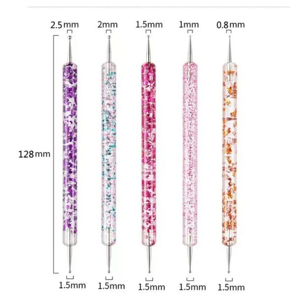 Novo 2024 1set UV Gel Nail Art Brush Nail Art Dotting Desenho de caneta Pintura de pintura Diy Design Uil Art Dotting Tools Acessórios Manicure - for -