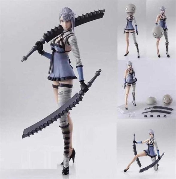 Anime Cartoon Game Nier Automata Replicant Gestalt Kaine Ação Movável Ação Movável Figura PVC Toys Coleção Modelo de boneca 14CM Q0621235D9502417