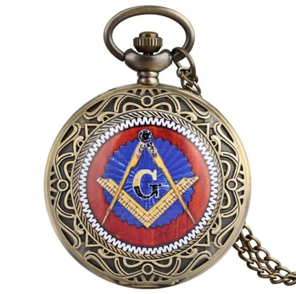 Masonaria de Maçônica Antiga G Design Mason observa Retro Men Women Analog Quartz Pocket Watch Gifts Para Mason6916014