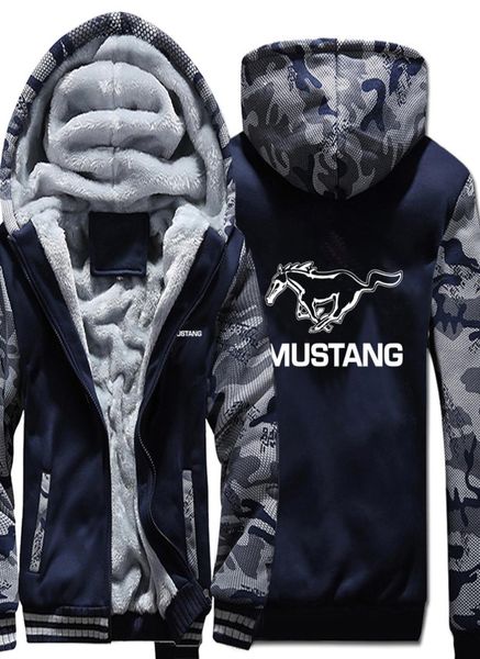 Ford Mustang Hoodies Winter Camuflage Sleeve Jacket Men Mustang 50 anos Sweatshirts9405316