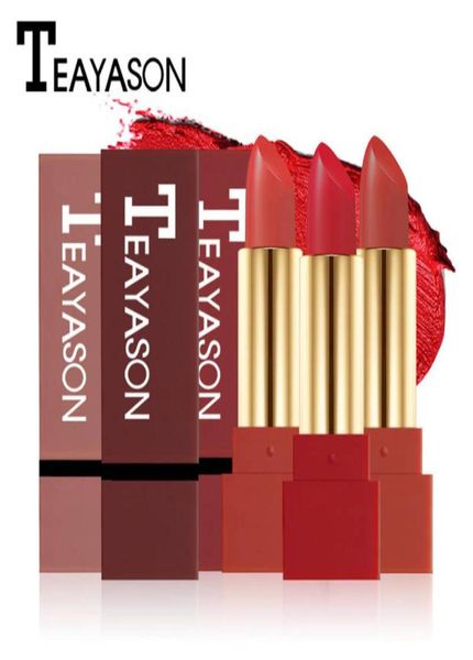 Teayason Marke Waterdichter mattem Lippenstift für Frauen langlebig Batom Dunkelroter Velvet Balm Rouce Ein Levre Natural Make -up Lip ST6747177