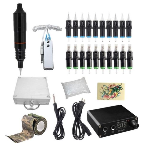 Tattoo Kit 1 Rotary Tattoo Pen Black King Kong und Machine Professional Mini Power Supply Patrone Nadel Tattoo Supplies 7029342