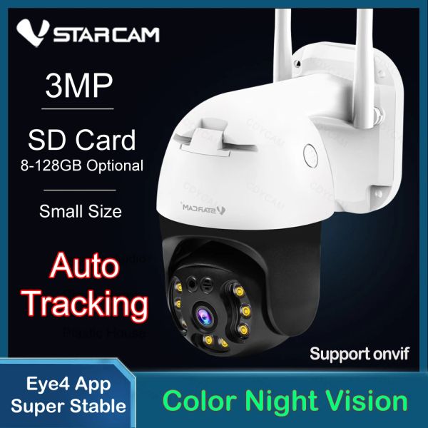 CAMERAS VSTARCAM 3MP PTZ Câmera IP Zoom Digital Wi -Fi Outdoor AI Detecção humana Audio 1080p Segurança sem fio CCTV Câmera P2P RTSP CAM