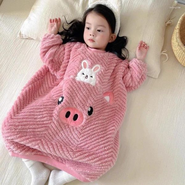 Stume di stoccaggio per bambini Sleep a pelo Autumn e inverno Flanella trapunta resistente alla trapunta di velluto corallo per bambini per entrambe le ragazze