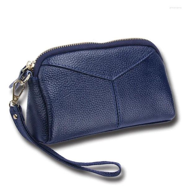 Abendtaschen hochwertige echte Kuhleder Frauen Day Clutch Handtasche berühmte Marken Lady Wristlet Party Bag Wallet Wallet