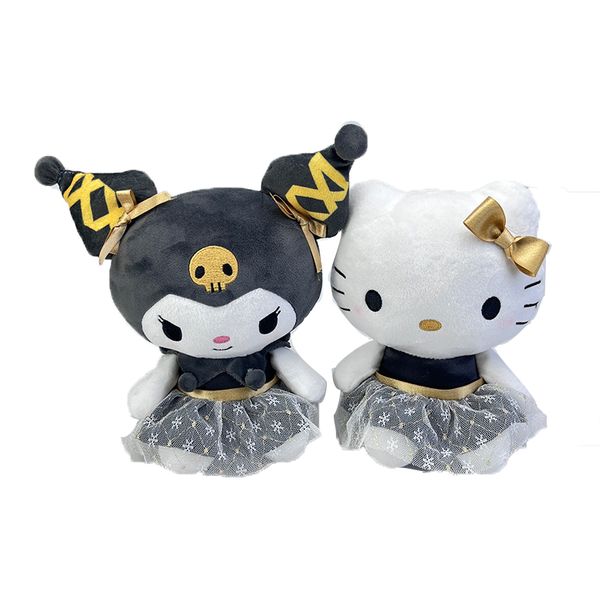 Factory all'ingrosso Prezzo 3 Stili 21 cm Gold Kuromi Plush Toys Mymelody Kitty Cat Animation Film and Television periferici Dolli per bambini Regali per bambini