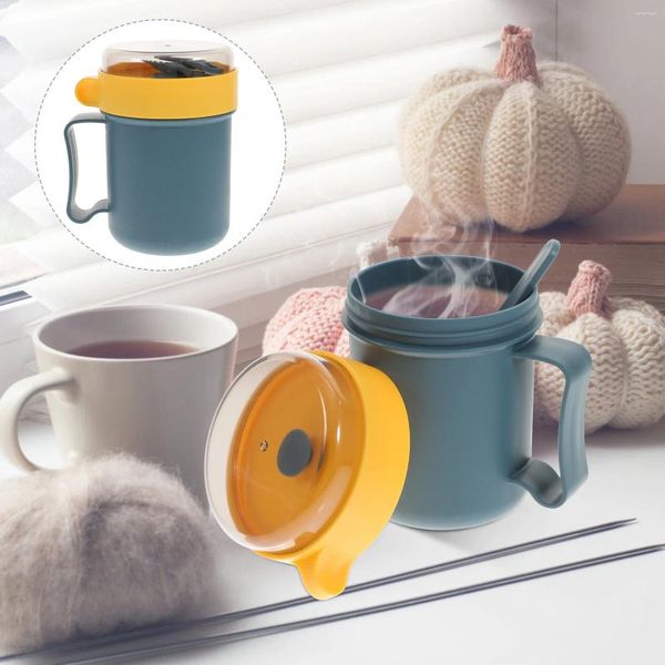 Becher Tassen Suppe Frühstück Tragbares Getreideglasbehälter Mikrowelle Mittagessen Tasse Deckel Wärmebehälter Go Flask Box die isolierte Schüssel