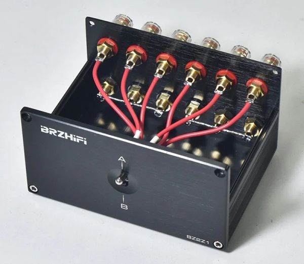 Amplificatore Brzhifi Switcher del segnale audio passivo 2 in 2 Switch Selector Box 2 Amplificatori un interruttore per altoparlanti