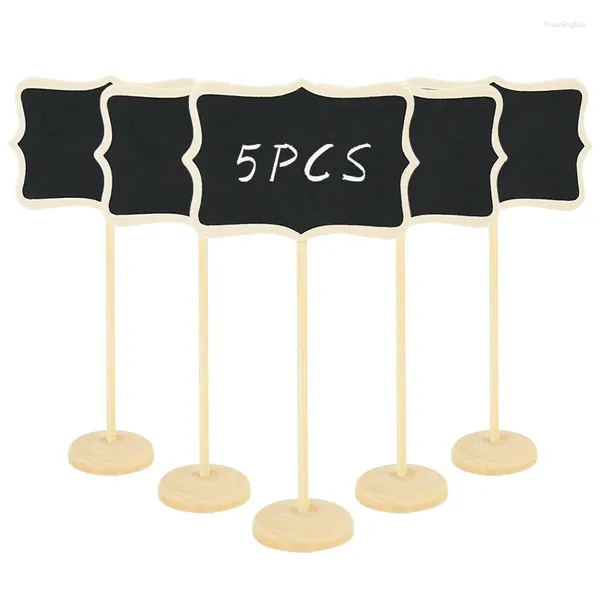 Decoração de festa 5pcs casamento rústico mini pequeno giz de madeira de madeira Blackboard chuveiro