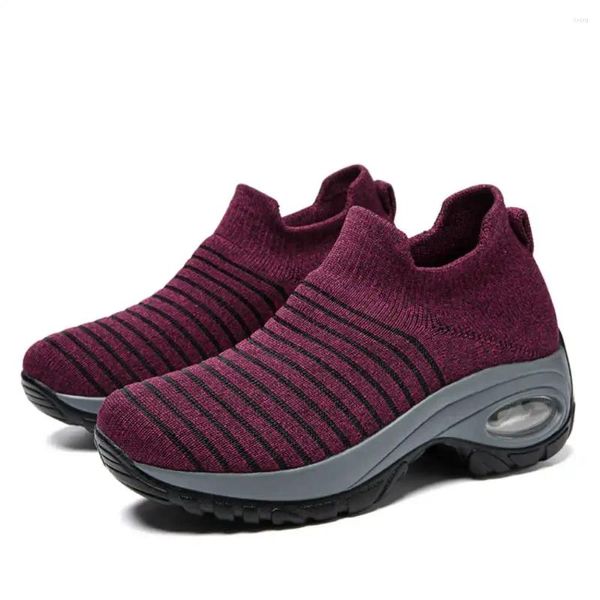 Повседневная обувь без кружевных наклонов-фиолетовых кроссовок Woman Flats Sports 2024 Women School School Shose Shoses Lofers