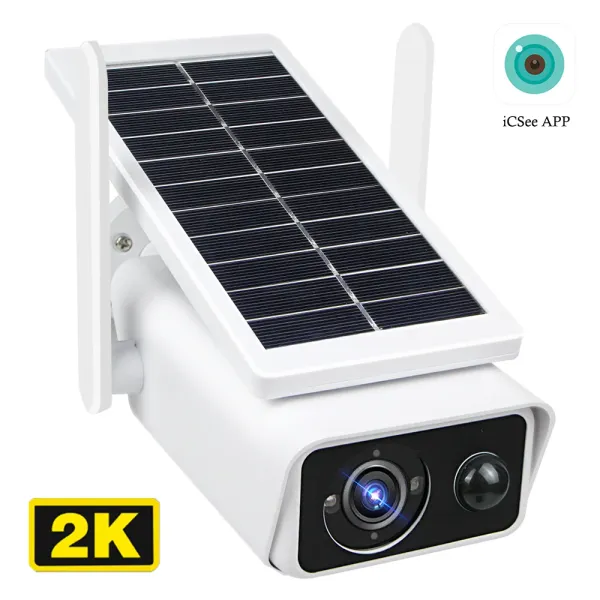 Telecamere 4MP HD Camera WiFi Pannello solare esterno Solar Security Camera da batteria alimentata PIR Motion IP66 CCTV SURVEILLANCE CAMERA ICSEE