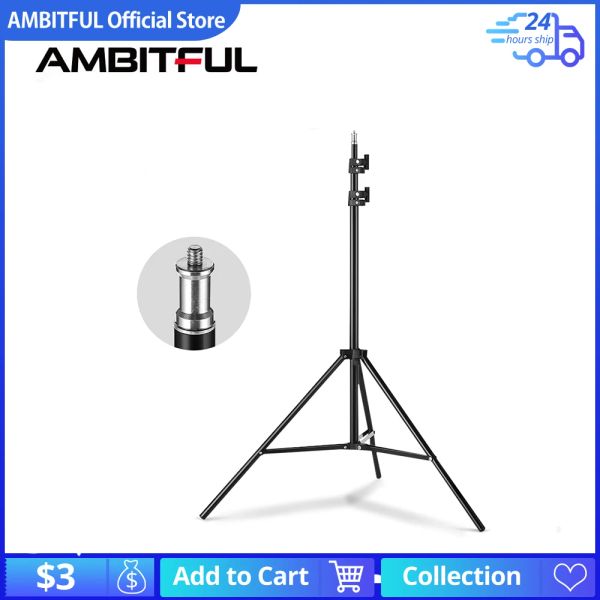 Monopods 180cm 1/4 Vida Işık Stand Tripod Halka Işık Fotoğraf Stüdyosu Softbox Video Flash Şemsiye Reflektör Aydınlatma Bakcground Stand