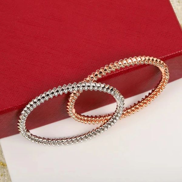 Armreifen neue S925 Sterling Silber Willow Nagel Roségold Armband Bullet geschlossenes Licht Luxusarmband Geschenk