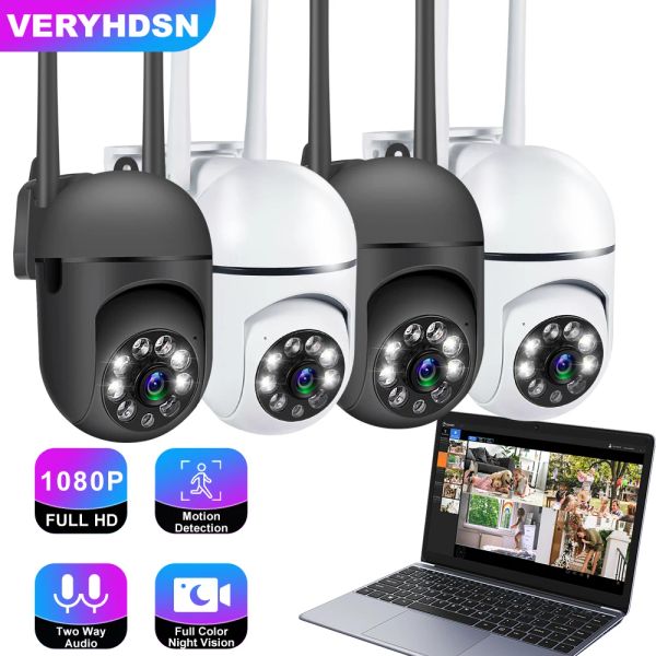 Камеры 5G 2.4G Wi -Fi Camera 1080p IP Outdoor 4x Zoom Wireless Security Monitor Monitor AI Smart Tracking Cameras Twoway