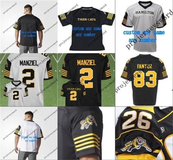 Mmit88 2 Джонни Манзиэль Гамильтон Tiger Cats Custom Jersey 2018 Новый стиль мужская женская молодежь 100 сшитых вышива