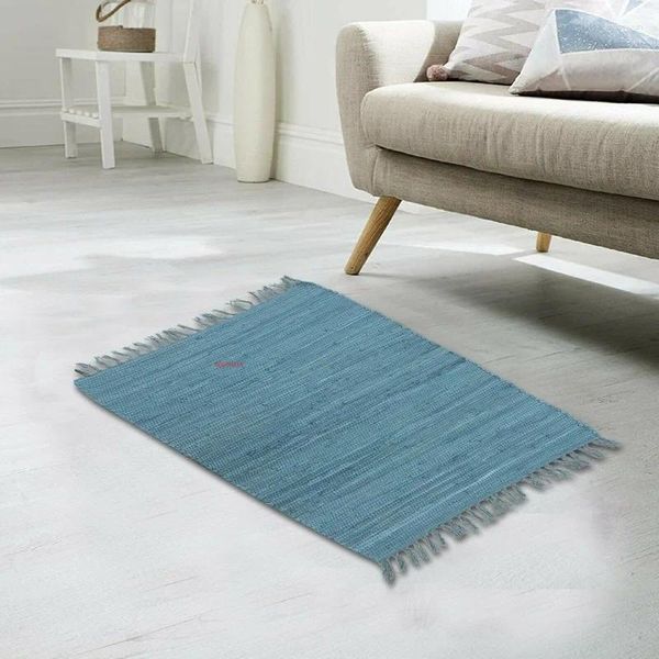 Tapete tapete tira de tira de mão 2x3 pés Área Carpet Decoração do piso Decoração de pano para quarto de cama grande