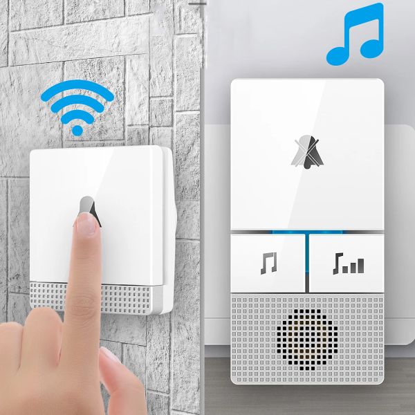 Campanello autoprodotto autocontrollo securioso per la casa di casa esterno wireless wireless senza batteria ding ding ding ding ding ding ding eu ta spina tantum tana 1 pulsante 1 ricevitore