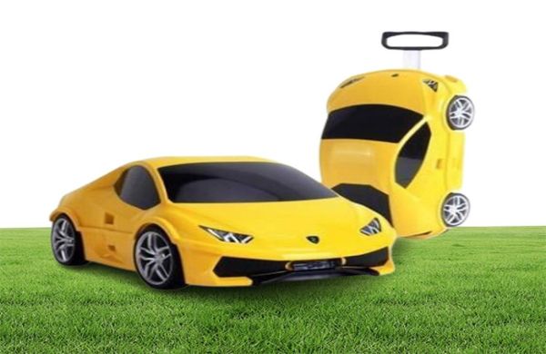 valigia per auto per bambini per bambini che rotola la valigia per bagagli per auto da viaggio per auto bagagli valigie da viaggio ruota per ragazzi LJ2011181884439