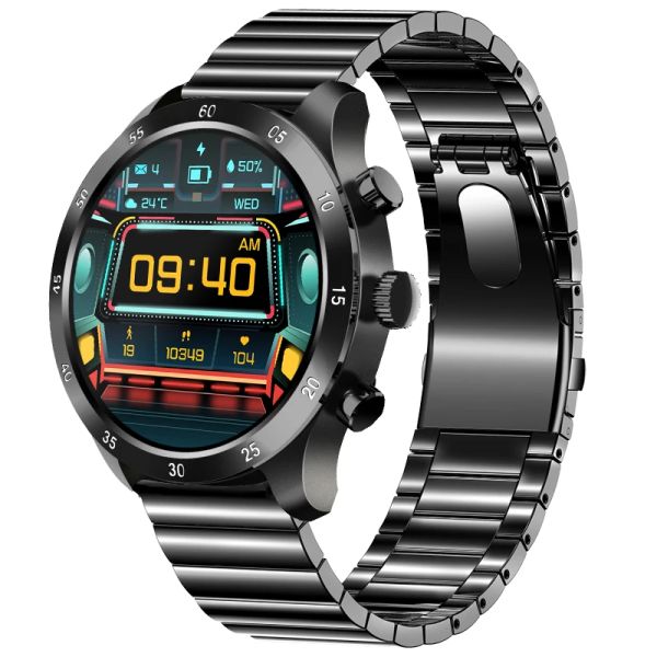 Uhren 1,32 Zoll 360*360HD Bluetooth Call Smart Watch Männer wasserdichte Sportfitness -Tracker Smart Wecker Smartwatch für Android iOS