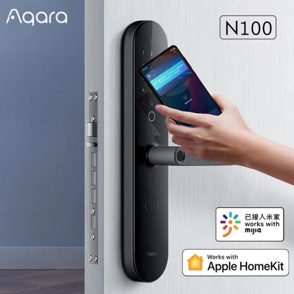 Blocca Aqara N100 Smart Door Lock Fingerprint Bluetooth Password sblocca con campanello per Xiaomi Mi Home HomeKit Smart Linking Smart Linking