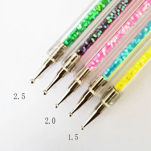 2024 5pc Nails Art Dotting Pen Акриловый рисунок вкладыша поставки поставки щетки для сборов Gems Gems Picker UV -геле