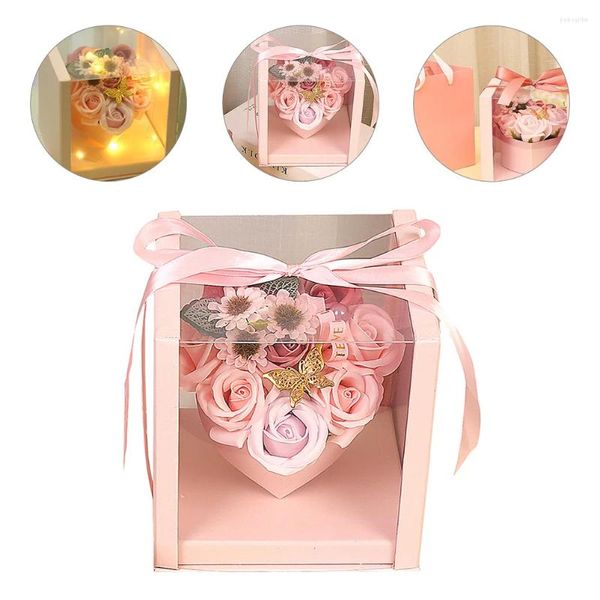 Декоративные цветы цветочные ароматические мыло роскошная розовая цветочная ванна в подарочной коробке День матери подарки