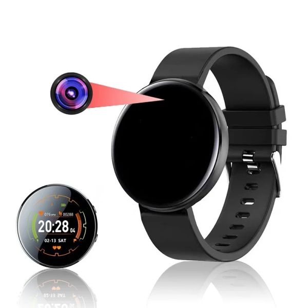 Bileklikler Lüks Giyilebilir FHD Alaşım Metal 1080p Kamera Akıllı İzle Fitness Tracker Bilek Bant Mini DV DVR Ses Bilezik 256GB