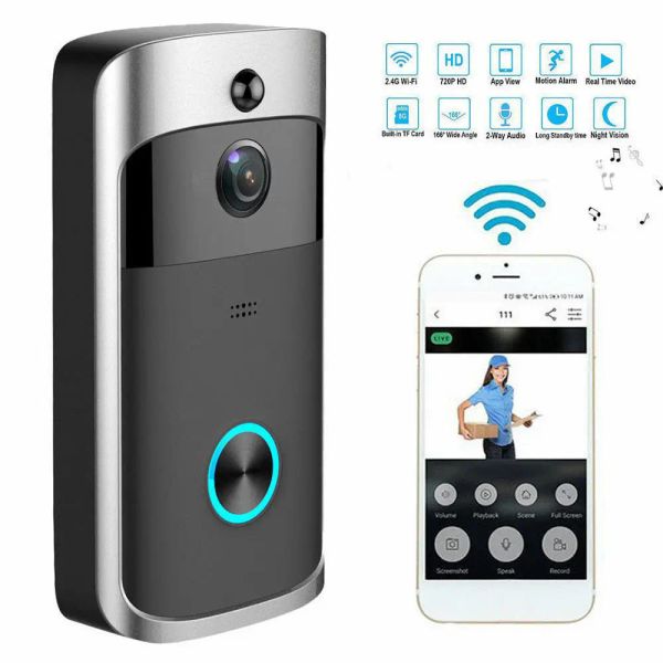 Intercom v5 Doorled Smart IP Wi -Fi Видео интерком Wi -Fi Door Thone Camera для апартаментов IR тревога беспроводная камера безопасности