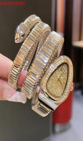 21 22 Стиль с двойной спинкой с сильной экзотической змеиной мастерской Watch Fashion Charm Women Accsory Watch219y3956561