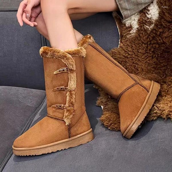 Botas de inverno mulheres grossas e elegantes mulheres neve não deslizam a água de alta qualidade resistente a botas